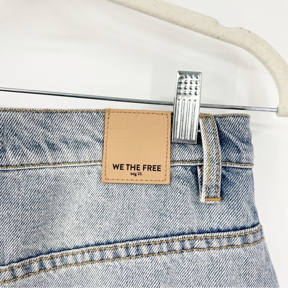 We The Free Blue Denim Jean Skirt High Rise Size 27 Boho Western Cowgirl - Picture 8 of 11